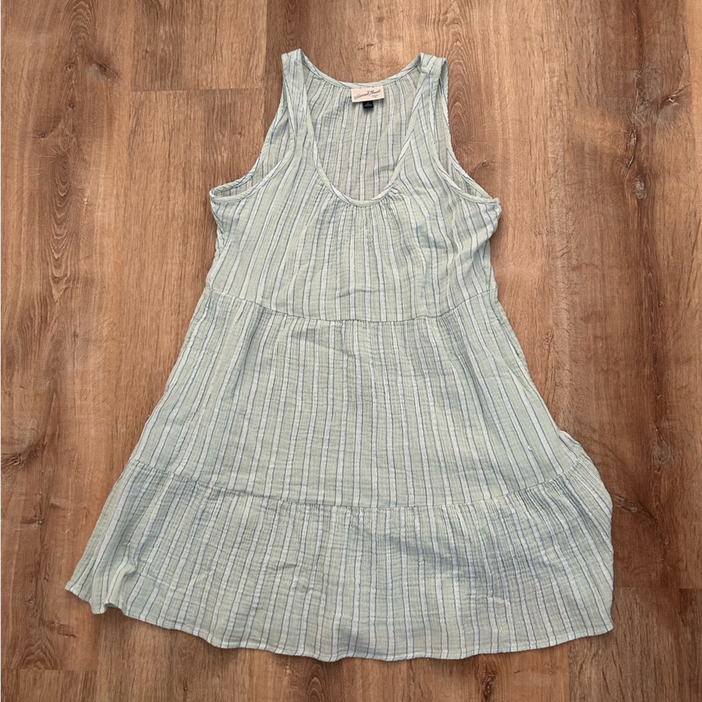 Universal Thread Blue and White Striped Top